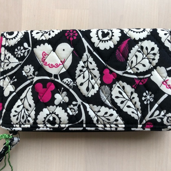 New Vera Bradley Disney Parks Mickey Meets Birdie Zip Wristlet Wallet - Picture 3 of 10